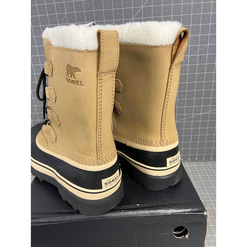 SOREL Caribou Men's Waterproof Boot Size 9 - Tan Insulated NEW - Picture 7 of 10